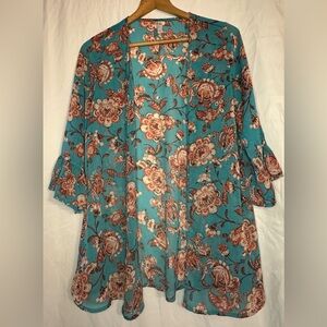 Xhilaration Women’s Floral Cardigan Size Small